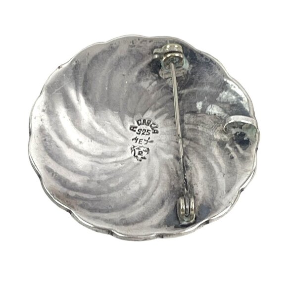 A Garcia Taxco Mexico Vintage Mexican Sterling Silver Blue Sodalite Chip Swirl B - Picture 5 of 9